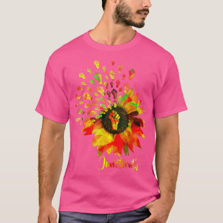 Juneteenth Sonnenblume Fist Black History African T-Shirt