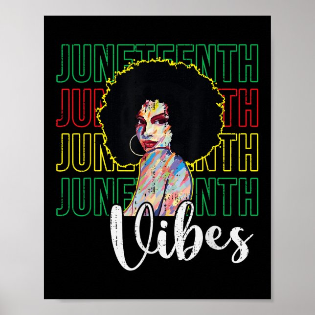 Juneteenth Stimmung Freiheit - 19. Juni 1865 Afrik Poster (Vorne)