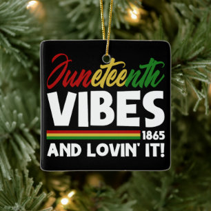 Juneteenth Stimmung - Freiheitstag 1865 Schwarze G Keramikornament