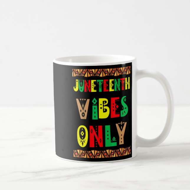 Juneteenth Stimmung Melanin schwarzes Mädchen Männ Kaffeetasse (Rechts)