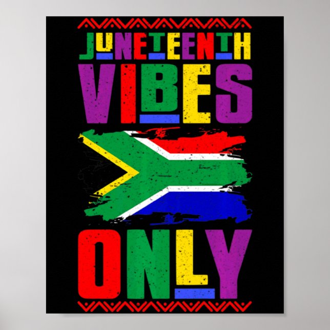 Juneteenth Stimmung seit 1865 afroamerikanisch bla Poster (Vorne)
