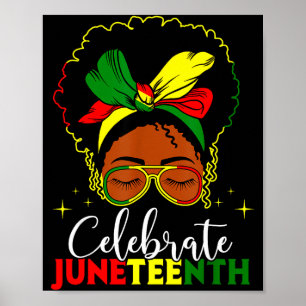 Juneteenth-Stolz schwarze afrikanische Frauen unor Poster