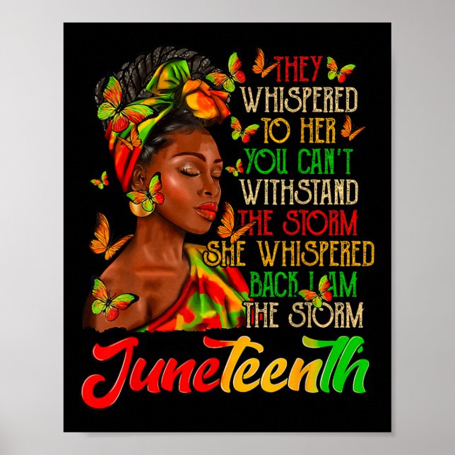 Juneteenth Storm Black History Monat Poster (Vorne)