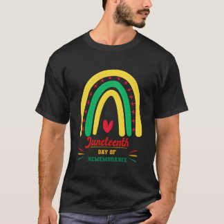 Juneteenth-Tag des Gedenkens an Schwarze und T-Shirt