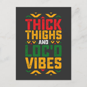 Juneteenth Thick Locd Vibes African American Einladungspostkarte