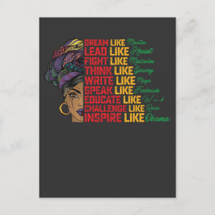 Juneteenth Traum führender Kampf wie schwarze Frei Einladungspostkarte