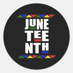 Juneteenth-Unabhängigkeitstag Retro-Feier Runder Aufkleber
