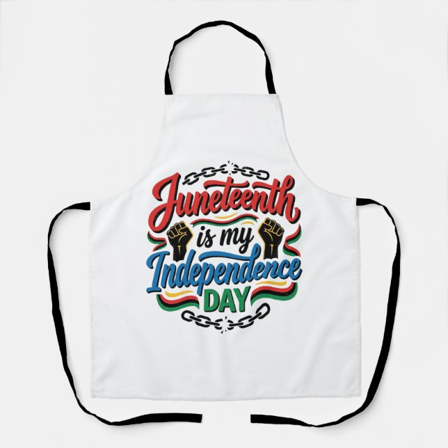 Juneteenth Unabhängigkeitstag Vintage-Shirt-Design Schürze (Vorderseite)
