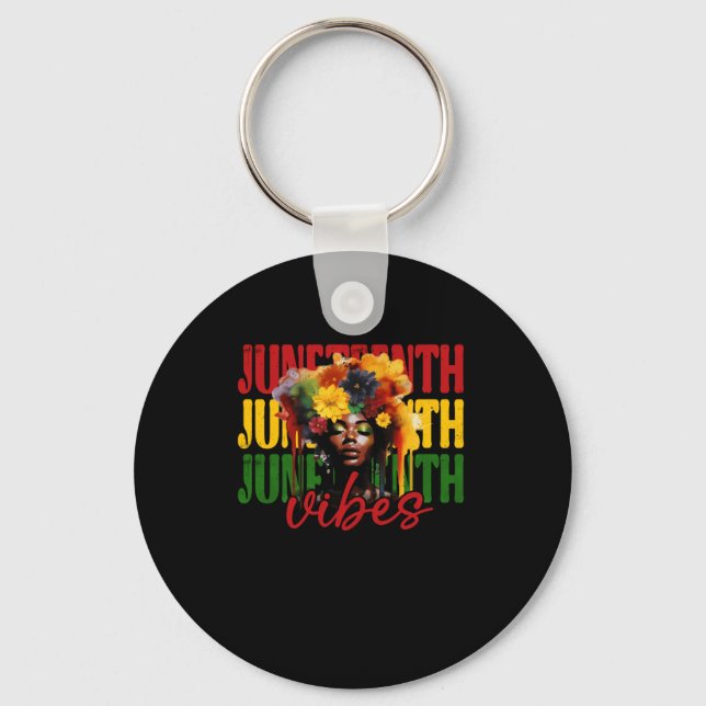 Juneteenth Vibes Black History Freedom Schlüsselanhänger (Vorderseite)