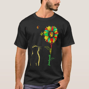 Juneteenth Vibes nur 1865 Sonnenblume Schwarze Fre T-Shirt