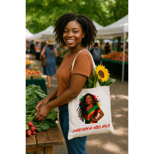 Juneteenth Vibes Nur afrozentrische Feier Tragetasche