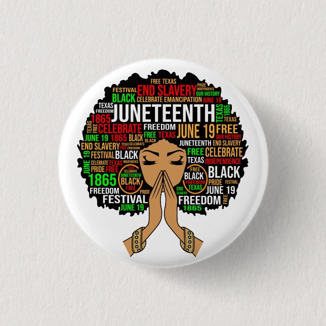 Juneteenth Vibes Only Black History Melanin Family Button (Vorderseite)