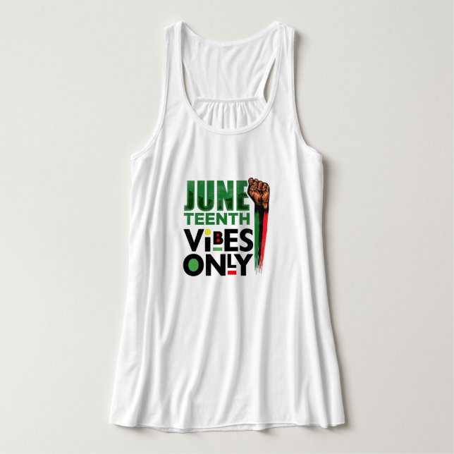 Juneteenth Vibes Only Tank Top (Design Vorderseite)