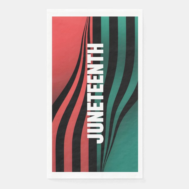 Juneteenth Wavy Stripes Design Serviette (Vorderseite)
