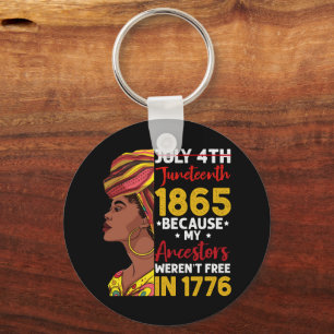 Juneteenth, weil meine Vorfahren 1776 nicht frei w Schlüsselanhänger