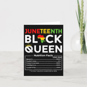Juneteenth Womens Black Queen ernährungswissenscha Karte