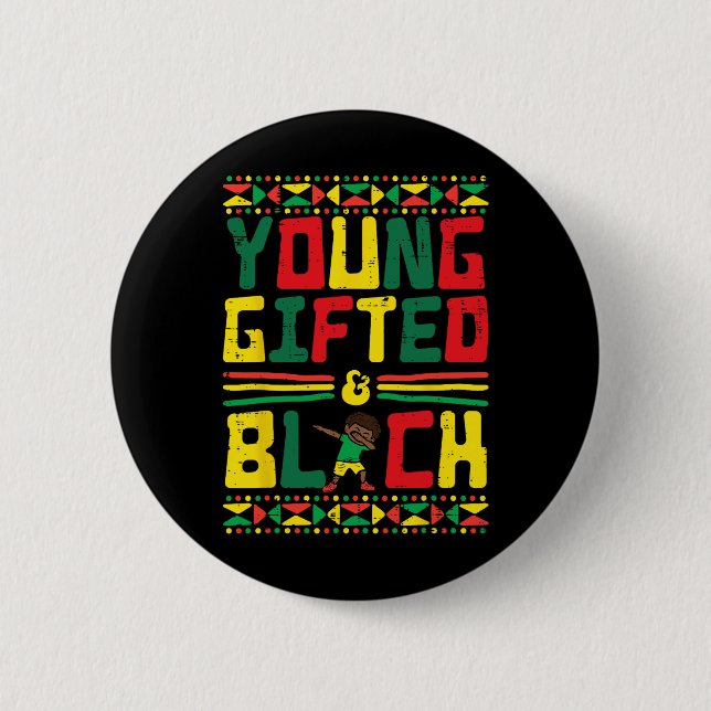 Juneteenth Young gab African Boy Dab Toddler Bo Button (Vorderseite)