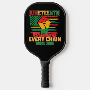 Juneteenth zerbricht jede Kette seit 1865 Pickleball Schläger