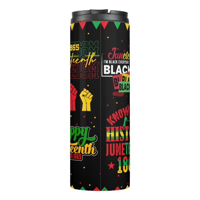 Juneteenth-Zitat Thermosbecher (Rückseite)