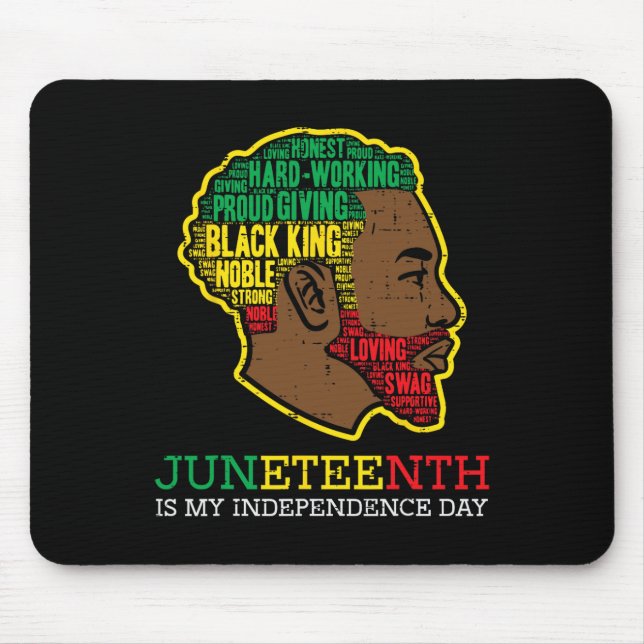 Juneteentlicher Unabhängigkeitstag Black King Men  Mousepad (Vorne)