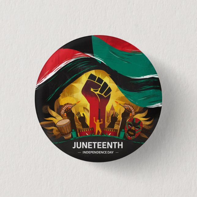 Juneteentlicher Unabhängigkeitstag Vinyl Button (Vorderseite)