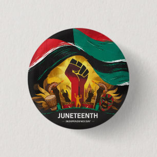 Juneteentlicher Unabhängigkeitstag Vinyl Button