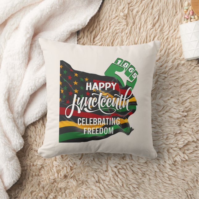 JUNETEENTY African American Flag Kissen (Decke)
