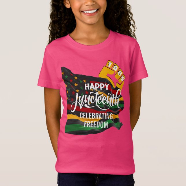JUNETEENTY African American Flag T-Shirt (Vorderseite)