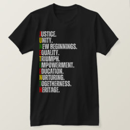 JUNETEENTY - Farbiger Text T-Shirt