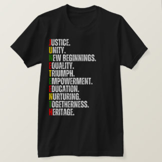 JUNETEENTY - Farbiger Text T-Shirt