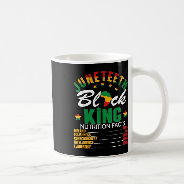 Juneteth Black King ernährungswissenschaftliche Fa Kaffeetasse (Rechts)