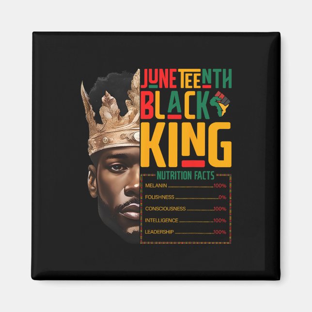 Juneteth Black King Pride African Nutrition Fa Magnet (Vorne)