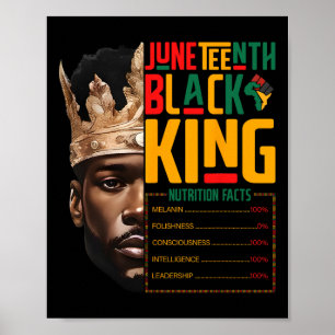 Juneteth Black King Pride African Nutrition Fa Poster