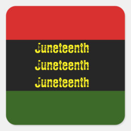 Junetezehnt Quadratischer Aufkleber
