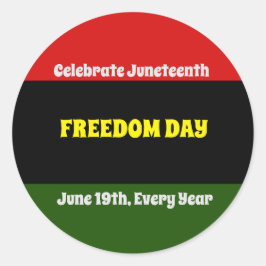 Junetezehnt Runder Aufkleber