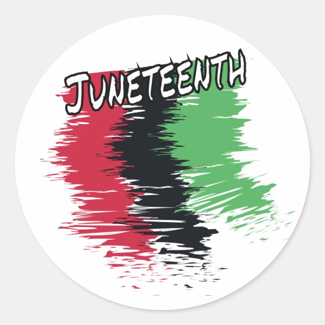 Junetezehnt Runder Aufkleber (Vorderseite)