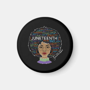 Junetezehnt Schwarze Frau Schwarze Rechte Magnet