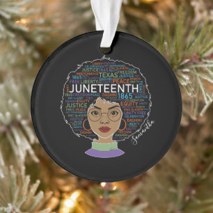 Junetezehnt Schwarze Frau Schwarze Rechte Ornament