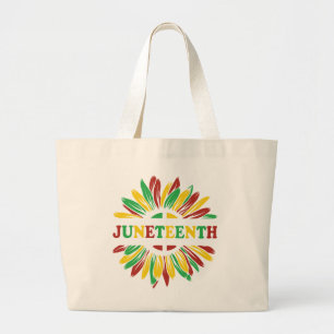 Junetezehnt   Sonnenblume   Rotes Schwarzes Grün Jumbo Stoffbeutel