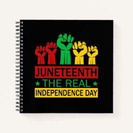 Junetezehnte Word Art Pan Africa Colors Sketch Notizbuch