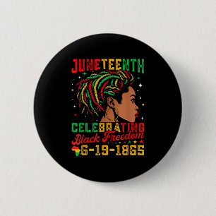 Junetste Flag feiert Juneteen zur Juneteen "Black  Button