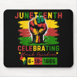 Junetzehnte feiert schwarze Freiheit und schwarze Mousepad