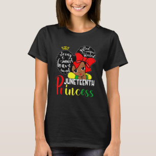 Junetzehnte Prinzessin Black Girls Kinder Afro Ame T-Shirt