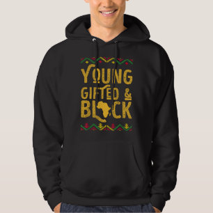 Jung, gebildet und schwarz Afroamerikanische Schwa Hoodie