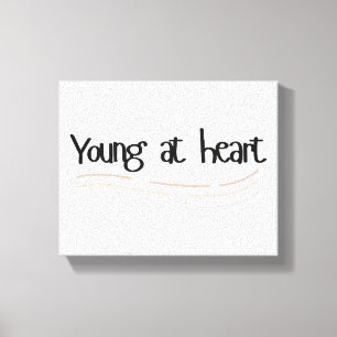 Jung im Herzen – Minimalistische Vintage-Typografi Leinwanddruck