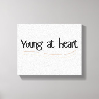 Jung im Herzen – Minimalistische Vintage-Typografi Leinwanddruck