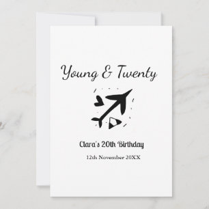 Jung und zwanzig Abenteuer Alles Gute zum Geburtst Einladung