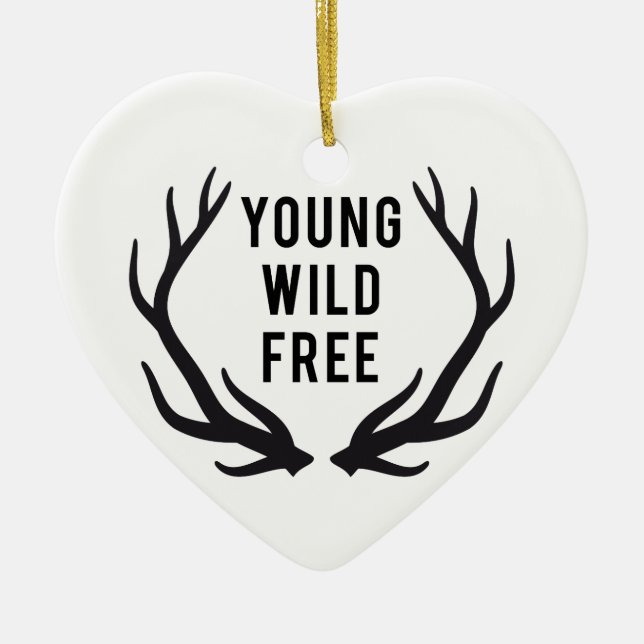 jung, wild, frei, Textentwurf mit den Keramik Ornament (Vorne)