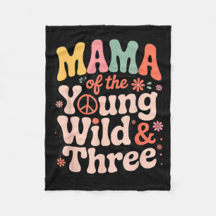 Jung, wild und drei retro-groovy-groovy passend fleecedecke