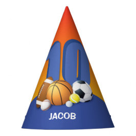 Junge 10. Geburtstag Sportbälle Partyhütchen